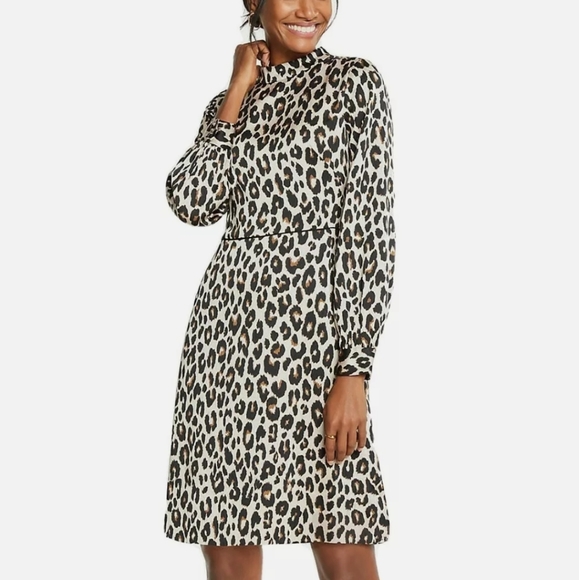 Ann Taylor Dresses & Skirts - Ann Taylor Leopard Print Dress Spotted $139 2T Tal